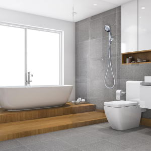 Shower Head with Long Hose INSTALLED